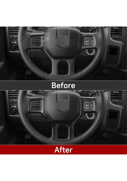 Dodge Ram 1500 2013-2018 Iç Aksesuarlar Için Karbon Fiber Araç Direksiyon Simidi Kapağı Döşeme Etiketi (Yurt Dışından) fırsatları