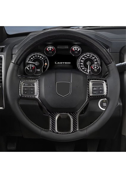 Dodge Ram 1500 2013-2018 Iç Aksesuarlar Için Karbon Fiber Araç Direksiyon Simidi Kapağı Döşeme Etiketi (Yurt Dışından) indirimleri