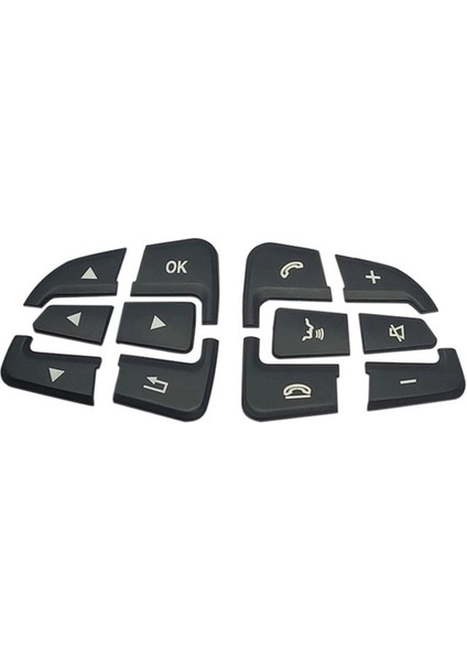 Araç Direksiyon Düğmesi Kapakları Mercedes Için Döşeme Çıkartmaları Benz Glc X253 C Sınıfı W205 Cla Gla A Sınıfı X156 C117 W176 (A) (Yurt Dışından)