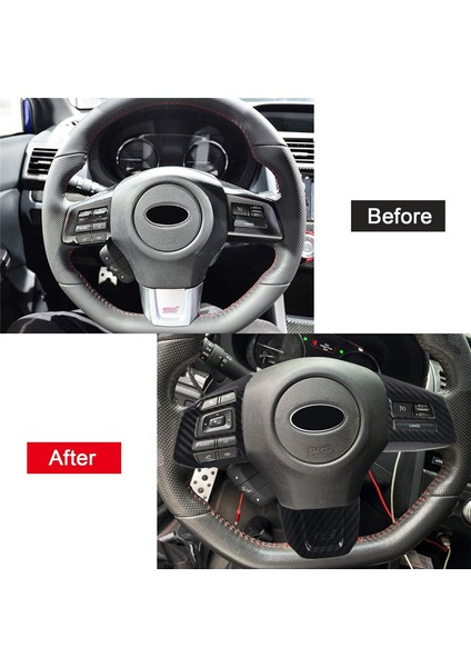 Subaru Wrx/stı 2014-2021 Araç Direksiyon Simidi Düğmesi Dekorasyon Kapağı Döşeme Aksesuarları, Abs Karbon Fiber (Yurt Dışından) modelleri