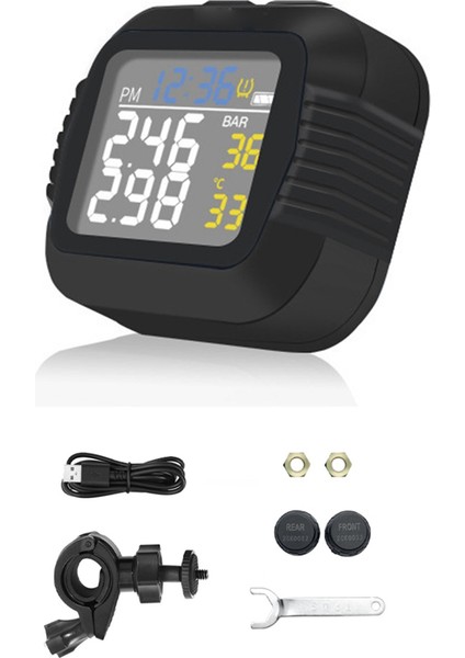 2 Harici Sensörle Motosiklet Lastiği Basınç Izleme Sistemi Kızılötesi Sensör Moto Lastik Basınç Izleme Sistemi (Yurt Dışından) fırsatları