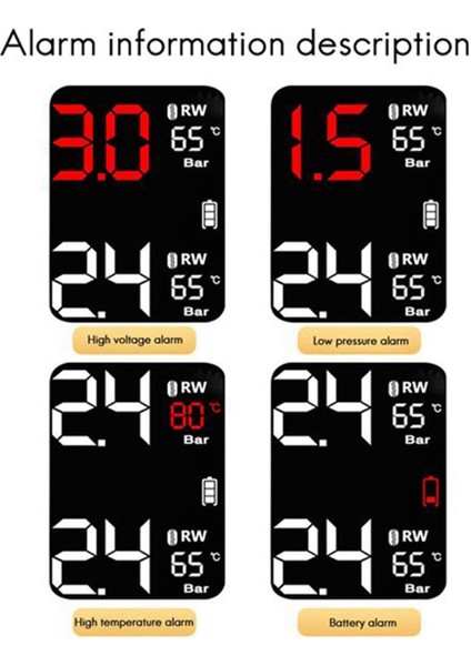 Kablosuz Motosiklet Tpms Lastik Basınç Izleme Sistemi Güneş Dış Sensör Sıcaklık Monitör Su Geçirmez C Stili (Yurt Dışından) fiyatları