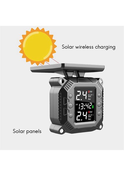 Kablosuz Motosiklet Tpms Lastik Basınç Izleme Sistemi Güneş Dış Sensör Sıcaklık Monitör Su Geçirmez C Stili (Yurt Dışından) indirimleri