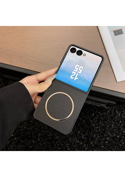 Samsung Galaxy Z Flip7 Için Magsafe Pu Telefon Kılıfı (Yurt Dışından)