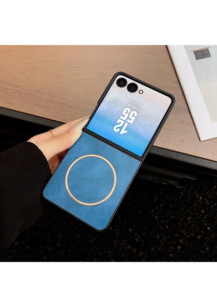 Samsung Galaxy Z Flip7 Için Magsafe Pu Telefon Kılıfı (Yurt Dışından)