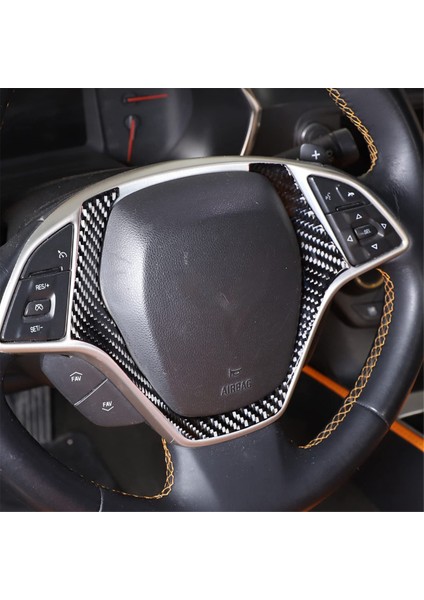 Corvette C7 Için 2014-2019 Yumuşak Karbon Fiber Araç Direksiyon Simidi Kapağı Trim Çerçeve Çıkartma Aksesuarları (Yurt Dışından) indirimleri