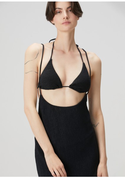 Siyah Bikini Üstlü Midi Elbise modelleri