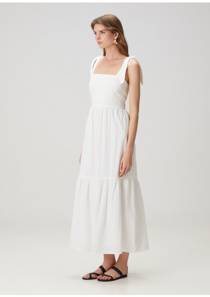 Posie Beyaz Maksi Plaj Elbisesi modelleri