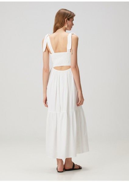 Posie Beyaz Maksi Plaj Elbisesi fırsatları