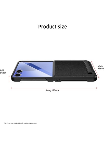 Samsung Galaxy Z Flip7 5g Için Litchi Deri Yapıştırma Telefon Kılıfı (Yurt Dışından) modelleri