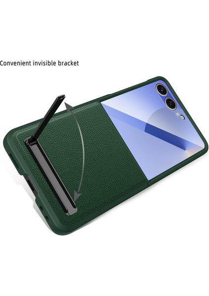 Samsung Galaxy Z Flip7 5g Için Litchi Deri Yapıştırma Telefon Kılıfı (Yurt Dışından) indirimleri