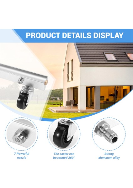 Yüksek Basınçlı Yıkayıcı Alt Takımı Temizleyici 7 Nozul Yol Temizleme Aracı, 4000 Psi Yol Temizleme Makinesi (Yurt Dışından) fırsatları