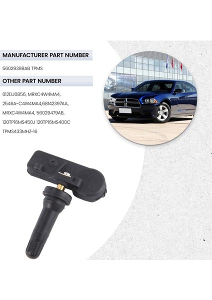 56029398AB Lastik Basıncı Tpms Sensörü 433MHZ Jeep Chrysler Dodge Ram 1 Adet (Yurt Dışından) fiyatları