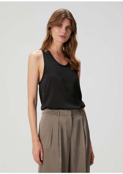 Siyah Saten Bluz modelleri