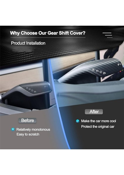 Direksiyon Simidi Sütun Tesla Model 3 Model Y 2017-2023 Dişli Kol Sarısı Dekorasyonu (Mat Karbon) (Yurt Dışından) fiyatları