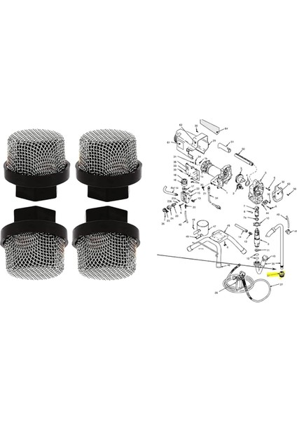 246385 Hortum Giriş Süzgeç Filtresi ve 244194 235014 Sprayvalve Tahliye Vanası 390 395 490 495 595 Pompa Onarımı Için Set (Yurt Dışından) fırsatları