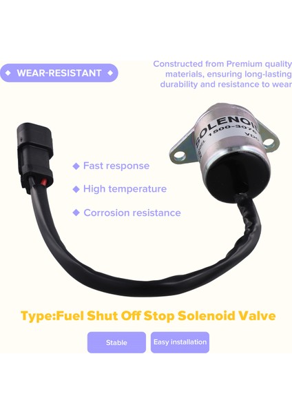 12V Soğutmalı Kamyon Dizel Motor Yakıt Kapatma Solenoid Valfı Durdur 1500-3076 Yanmar Thermo King 42-100 (Yurt Dışından) indirimleri