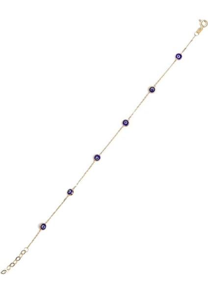 Nazar Boncuğu Kadın Altın Bileklik