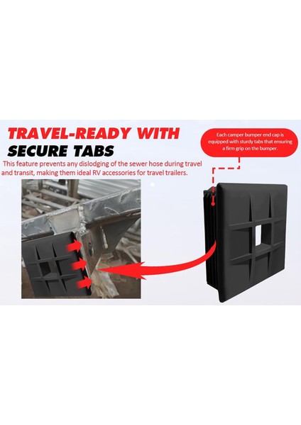 2 Paket Koruyucu Rv Tampon Fiş Uç Kapağı, 4 Inç, Rv&#39;ler Için Optimize Edilmiş, Kampçılar, Dayanıklı Seyahat Römork Ekipmanı (Yurt Dışından) indirimleri