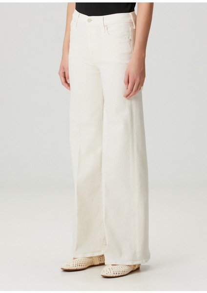 Krem Wide Leg Jean Pantolon fiyatları