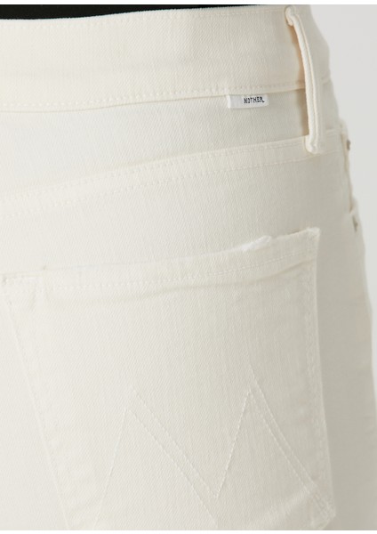 Krem Wide Leg Jean Pantolon indirimleri