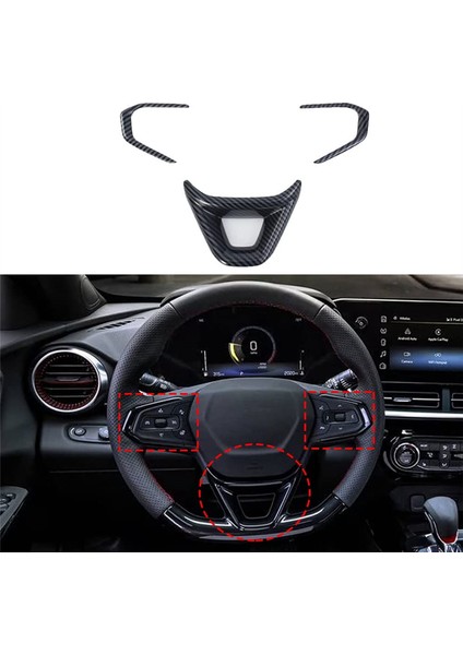 Chevrolet Seeker Trax 2023 2024 Araç Direksiyon Simidi Kapağı Trim Dekoratif Iç Aksesuarlar, Abs Karbon Fiber (Yurt Dışından) fiyatları