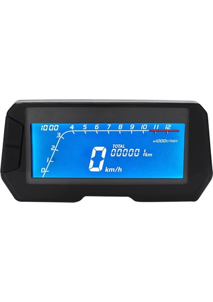 LED 12000RPM 6 Gear Universal Motorcycle LCD Dijital Speed ​​to Tole Arka Işık Çidometresi 2 4 Silindirli Sensör Telli Metre (Yurt Dışından)