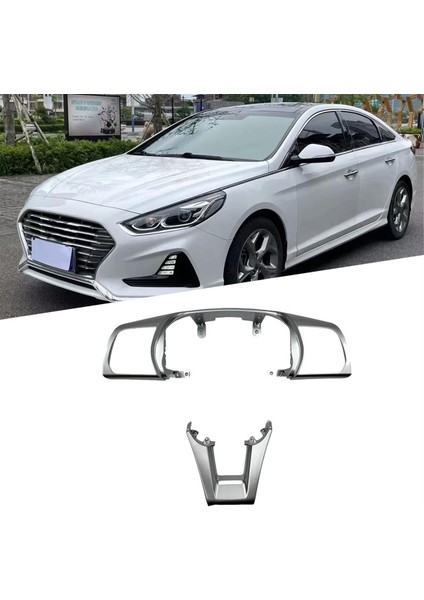 1set Araç Dısıng Sıng Tamamı Krome Trım Üst+Alt Düğme Çerçevesi Kiti Hyundai Için 96707-C3100 56171-C3800 Lhd (Yurt Dışından) modelleri