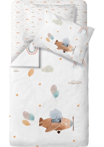 Happy Tony %100 Organik Pamuk Saten Bebek Çocuk Nevresim Takımı 100 x 150 cm