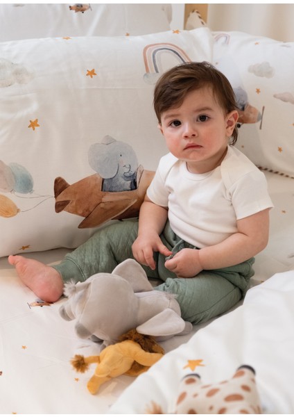 Happy Tony %100 Organik Pamuk Saten Bebek Çocuk Nevresim Takımı 100 x 150 cm