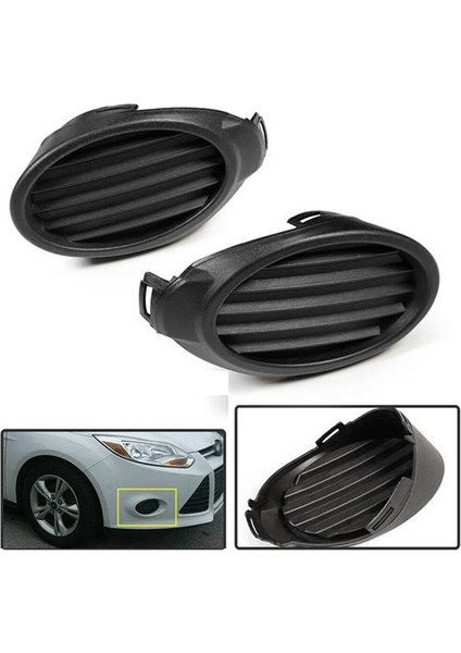 1paır Siyah Araba Ön Tampon Sis Lamba Kapağı Kapak Grille Çerçevesi CP9Z17B814A CP9Z17B814B Ford Focus 2013 2013 2014 (Yurt Dışından) fırsatları