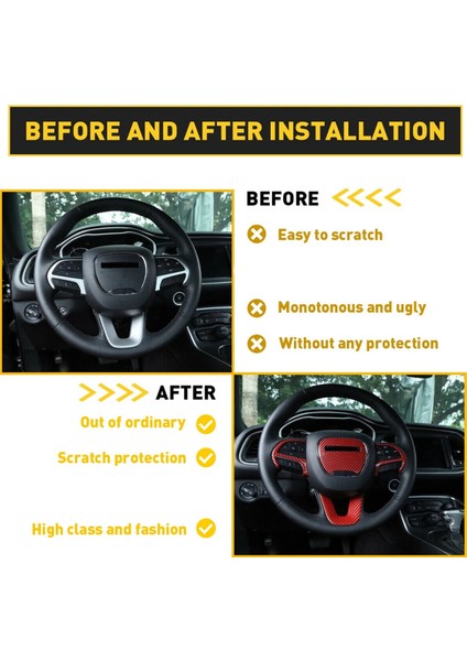 Karbon Fiber Kırmızı Direksiyon Simidi Kapağı Jeep Dodge Charger Challenger Durango 2015-2022 Araba Iç Stili (Yurt Dışından) indirimleri