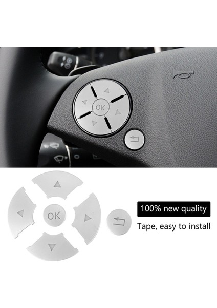 Araba Iç Direksiyon Simidi Düğmesi Anahtar Trim Kapak Çıkartma Mercedes Benz C E S Sınıfı W204 W212 W221 Glk X204 C200 C250 (Yurt Dışından) indirimleri