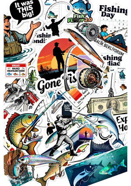 28 Adet Balıkçı Stickerı