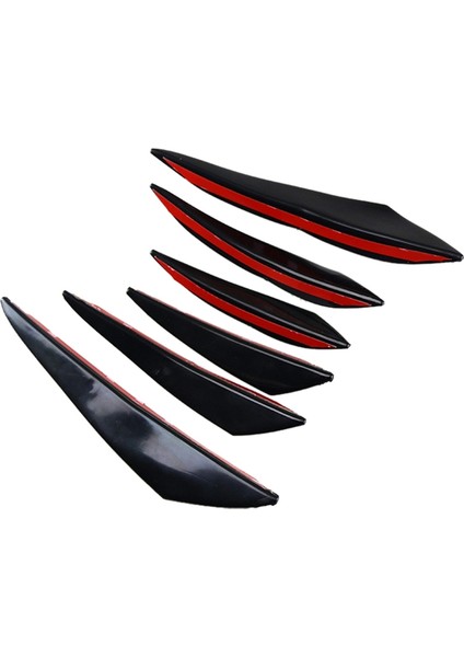 Evrensel Pvc Araba Ön Tampon Dudak Koruyucu Arka Difüzör Otomatik Spoiler Ayırtıcı Kanat Koruma Koruma 6pcs (Yurt Dışından)