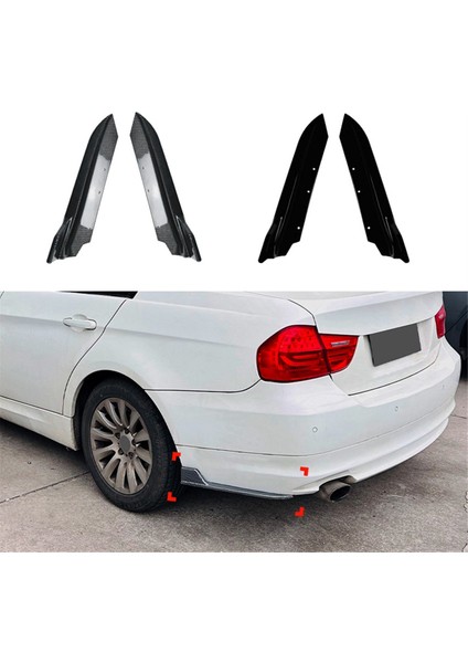 Bmw 3 Serisi Için E90 2005-2012 Arka Tampon Dudak Açısı Difüzör Spluser Spoiler Koruyucu Karbon Fiber (Yurt Dışından) fiyatları