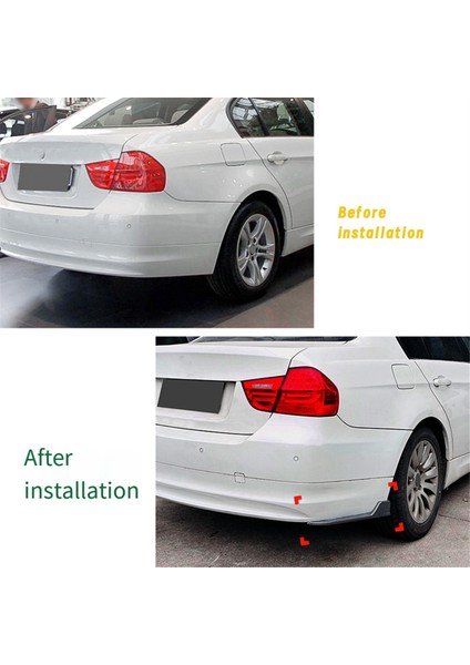 Bmw 3 Serisi Için E90 2005-2012 Arka Tampon Dudak Açısı Difüzör Spluser Spoiler Koruyucu Karbon Fiber (Yurt Dışından) modelleri