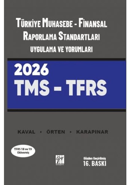 Türkiye Muhasebe - Finansal Raporlama Standartları Uygulama ve Yorumları (Tms - Tfrs) 2026