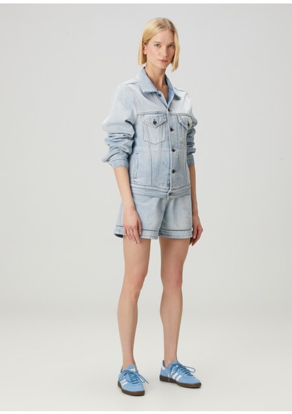 Mavi Nakışlı Denim Ceket fiyatları