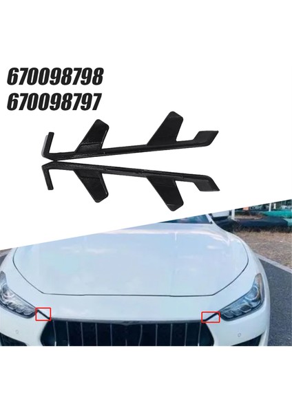 1paır Ön Tampon Trim Plaka Braketi 670098798 670098797 Maserati Ghibli 2018-2020 Far Yan Döşeme Tutucu Kapağı (Yurt Dışından) fırsatları
