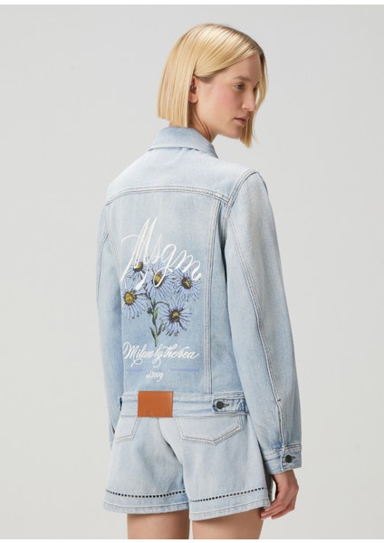 Mavi Nakışlı Denim Ceket fırsatları