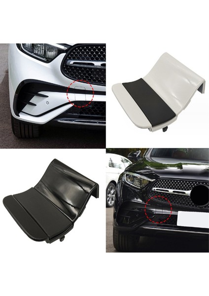 Araba Ön Tampon Çekme Key Hook Göz Kapağı Kapağı 2548851801 Mercedes-Benz Için Glc W254 2023 Ön Römork Kapağı Beyaz ve Siyah (Yurt Dışından) modelleri