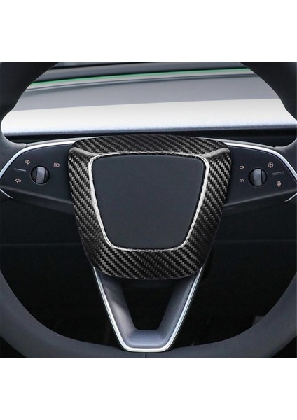 Tesla Model 3 Highland 2024 Iç Aksesuarlar Için Gerçek Karbon Fiber Çıkartma Araç Direksiyon Simidi Hava Yastığı Kapağı (Yurt Dışından) indirimleri