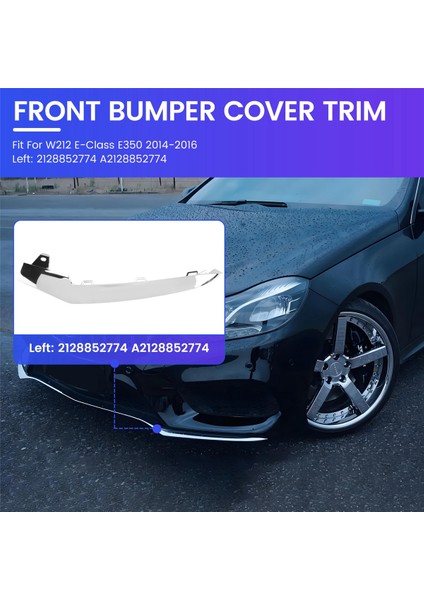 Ön Düşük Tampon Kapağı Döşeme, Mercedes-Benz E-Serisi W212 E350 2014-2016 Tampon Dudak Splitter 2128852774 Sol Taraf (Yurt Dışından) fırsatları