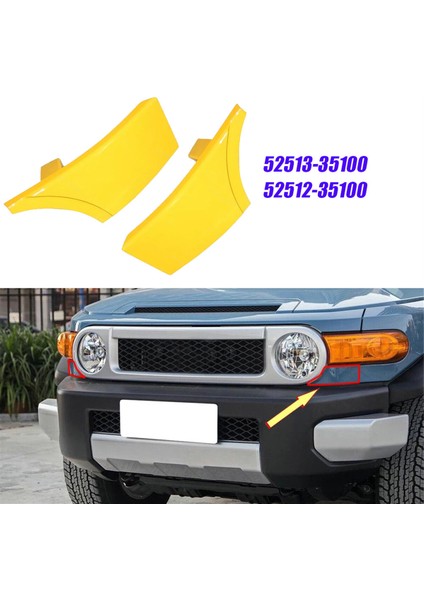 Sağ Ön Tampon Dolgu Plakası 52512-35100-F0 Toyota Fj Cruiser Için 2007-2014 Far Alt Trim Kapak 5251235100 (Yurt Dışından) indirimleri