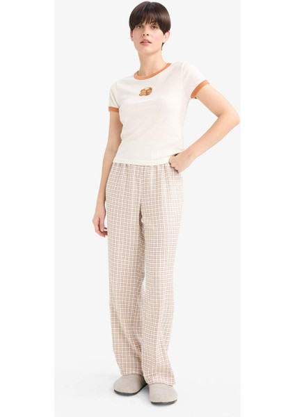Regular Fit Uzun Kareli Pijama Altı-Fall in Love G1500AX25AU modelleri