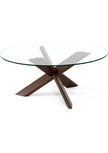 Baylor Koyu Meşe Cam Kahve Masası fiyatları