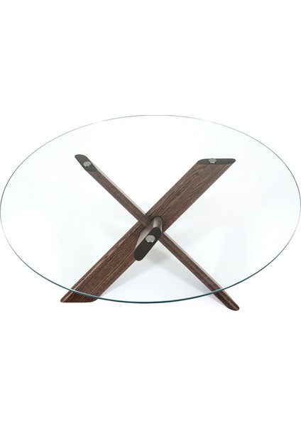 Baylor Koyu Meşe Cam Kahve Masası fırsatları