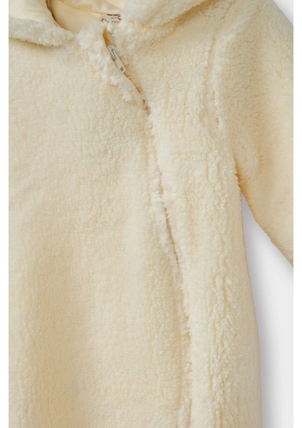 Kız Bebek Yenidoğan Kapüşonlu Fermuarlı Pelüş Tulum D6019A525WN fiyatları