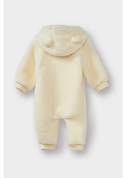 Kız Bebek Yenidoğan Kapüşonlu Fermuarlı Pelüş Tulum D6019A525WN modelleri